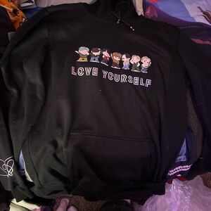 Black 'Love Yourself' bts hoodie